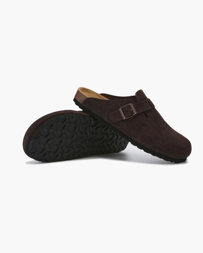 V Suede Clogs