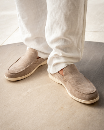 V Suede Loafers
