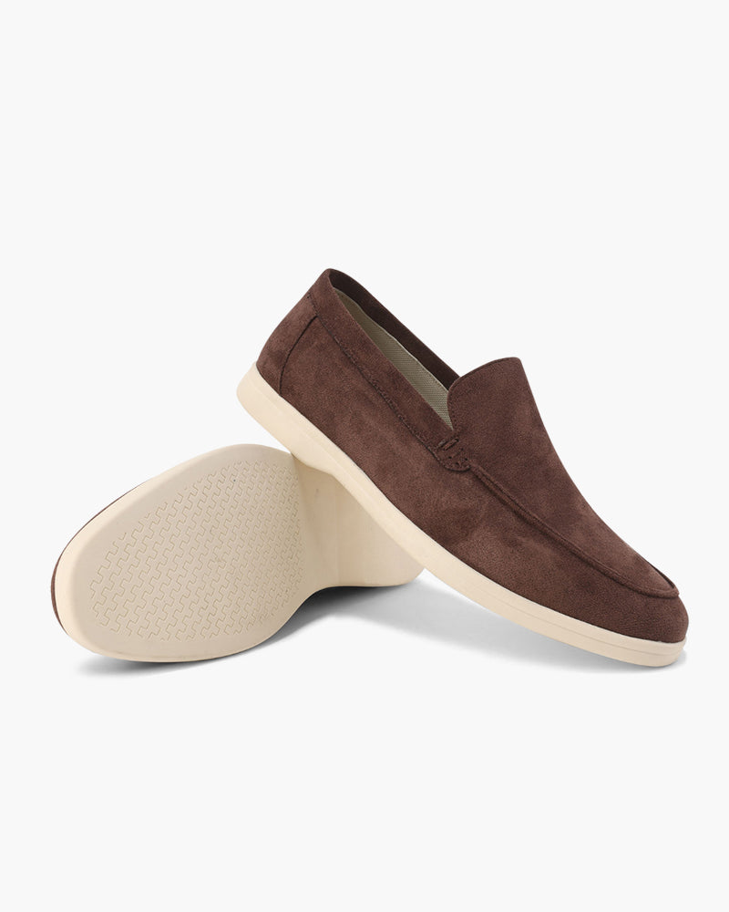 V Suede Loafers