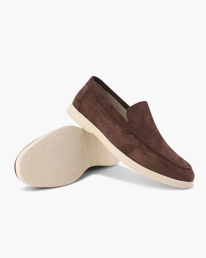 V Suede Loafers