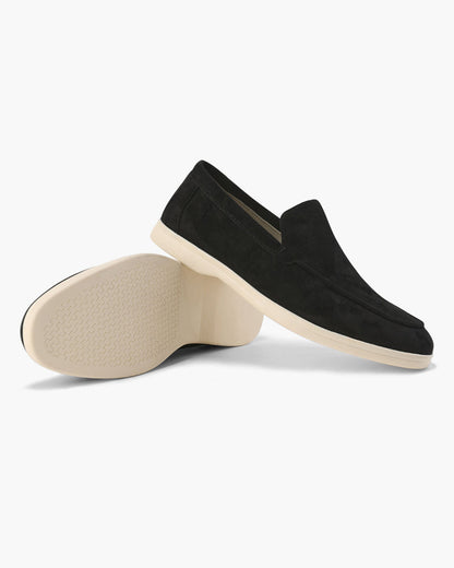 V Suede Loafers