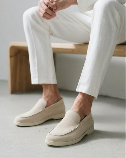 V Suede Loafers