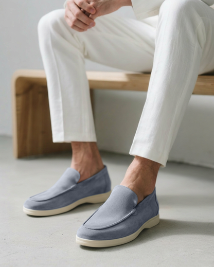 V Suede Loafers